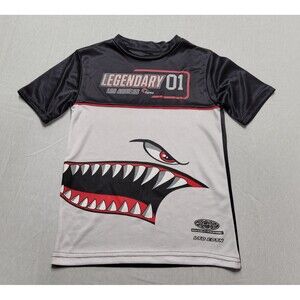 Boys RGSTR Legendary 01 Los Angeles T-shirt Shark Mouth White Black Size 5/6